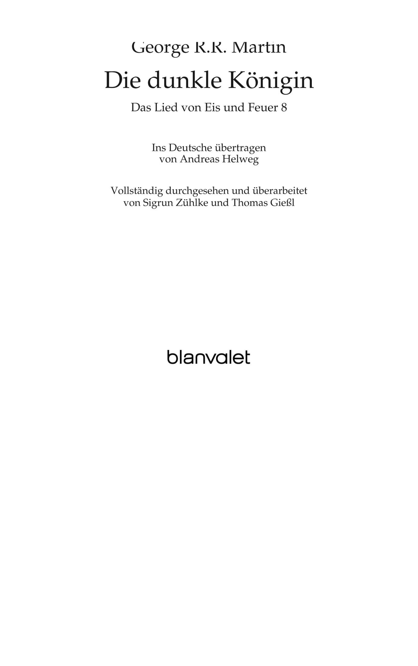 Das Lied von Eis und Feuer 08: Die dunkle Königin