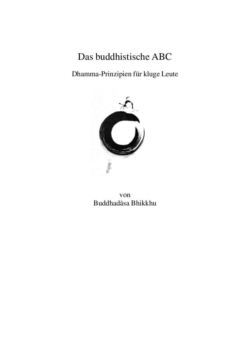 Das buddhistische ABC: Dhamma-Prinzipien für kluge Leute