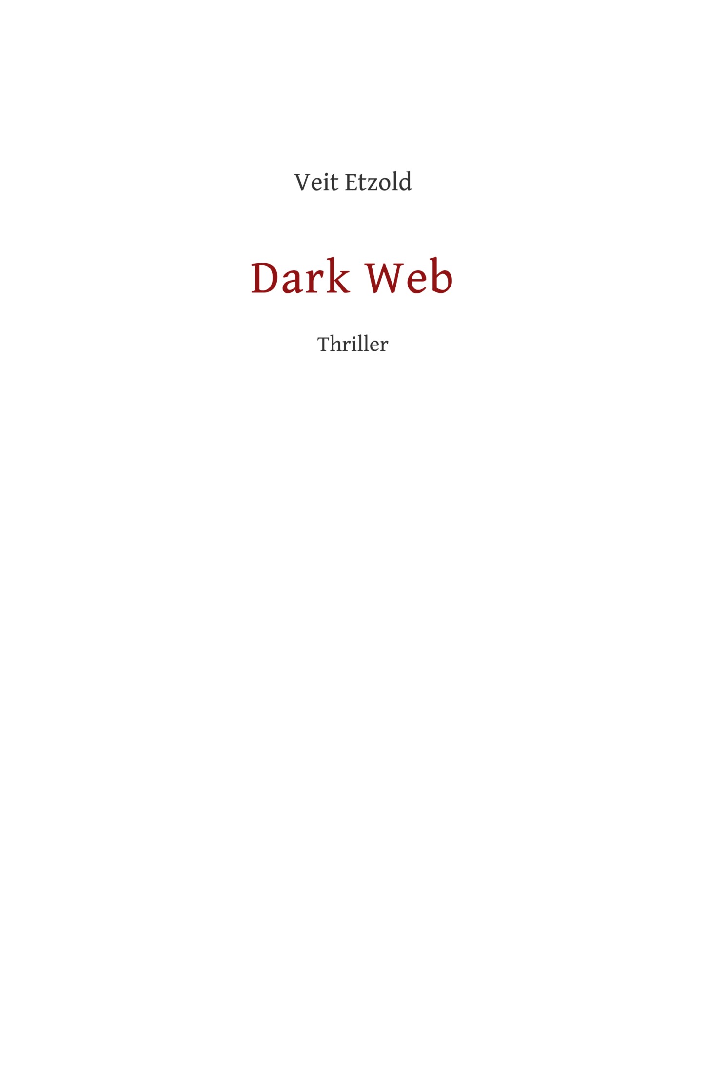 Dark Web: Thriller