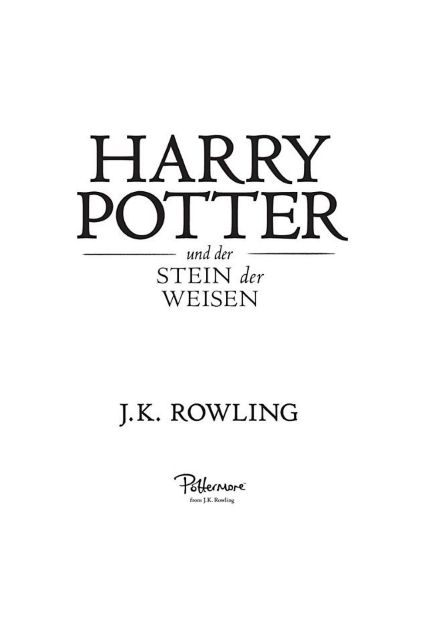Harry Potter und der Stein der Weisen