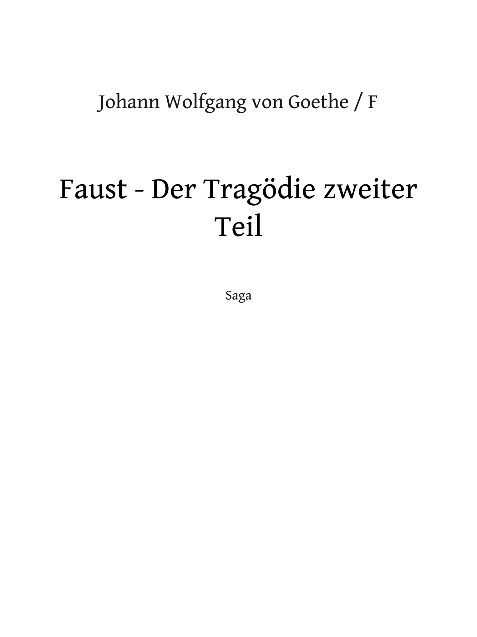 Faust - Der Tragödie zweiter Teil